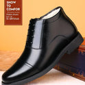 Winter Real Leather With Fleece Lining Men's Cotton Shoes