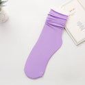 Bunching Socks Women's Springsummer Thin Solid Color
