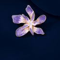 Purple Flower Brooch Elegant Pin Clothes Accessories