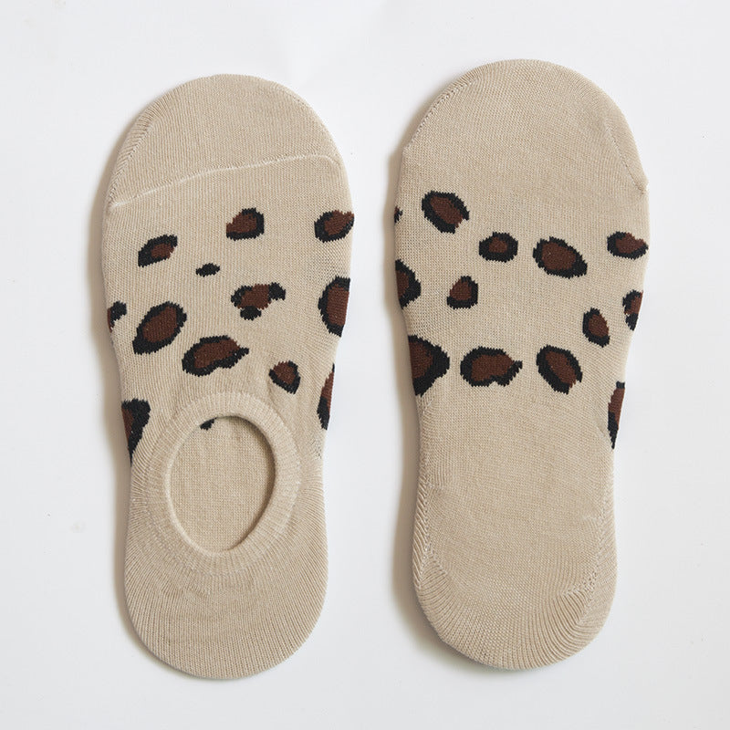 Pure Color Invisible Cotton Ladies Socks