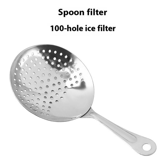 Porous Round Spoon Cocktail Ice Filter Blender Bartending Tool