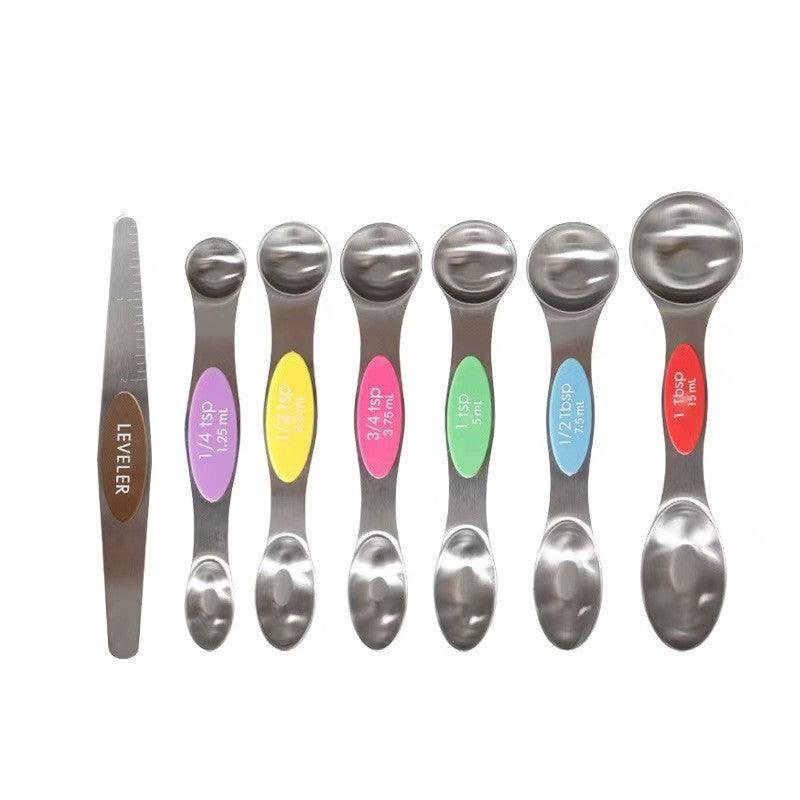 9-piece Set Of Stainless Steel Double Headed Measuring Spoons