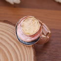 Women's Colorful Oil Three-layer Round Cake Elastic Ring