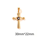 Women's Vintage Epoxy Cross Punk Necklace Pendant