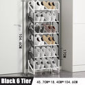 6 TIER SHOE RACK STAND STORAGE SELF ORGANISER LIGHTWEIGHT COMPACT SPACE SAVING