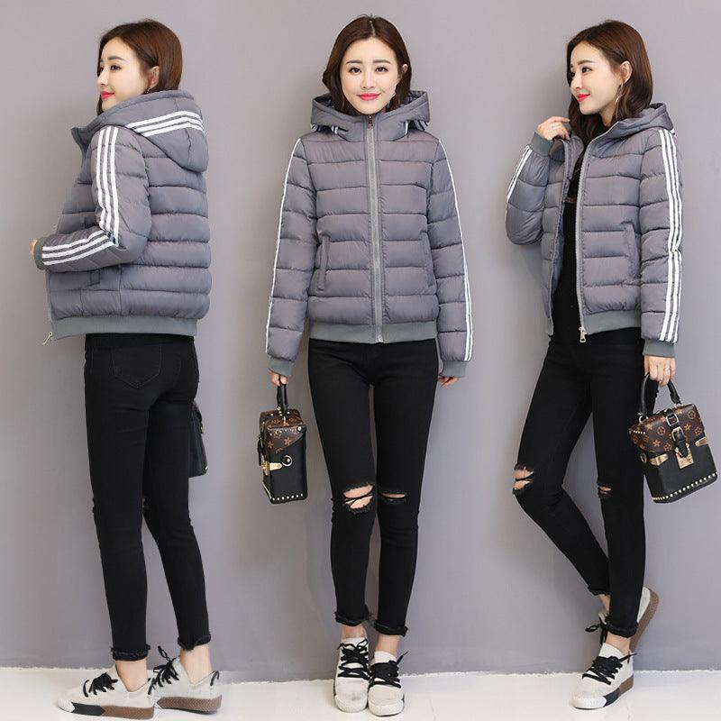 Women's Clothing Short Cotton Jacket New Winter Clothes Student Clothing Slim-fit Hood Fashionable Cotton Coat