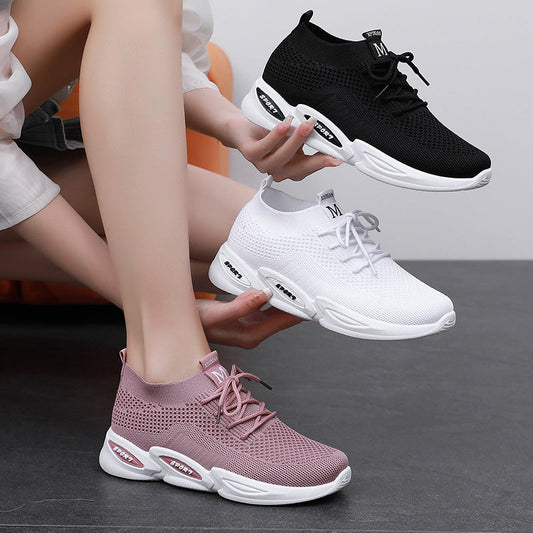 Women's Breathable Running Shoes Fly Weave Leisure Sports