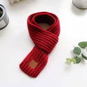 Autumn And Winter Solid Color Knitted Children's Warm Scarf