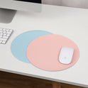 Solid Color Double Sided Round Mouse Pad Office Game Anti-Slip