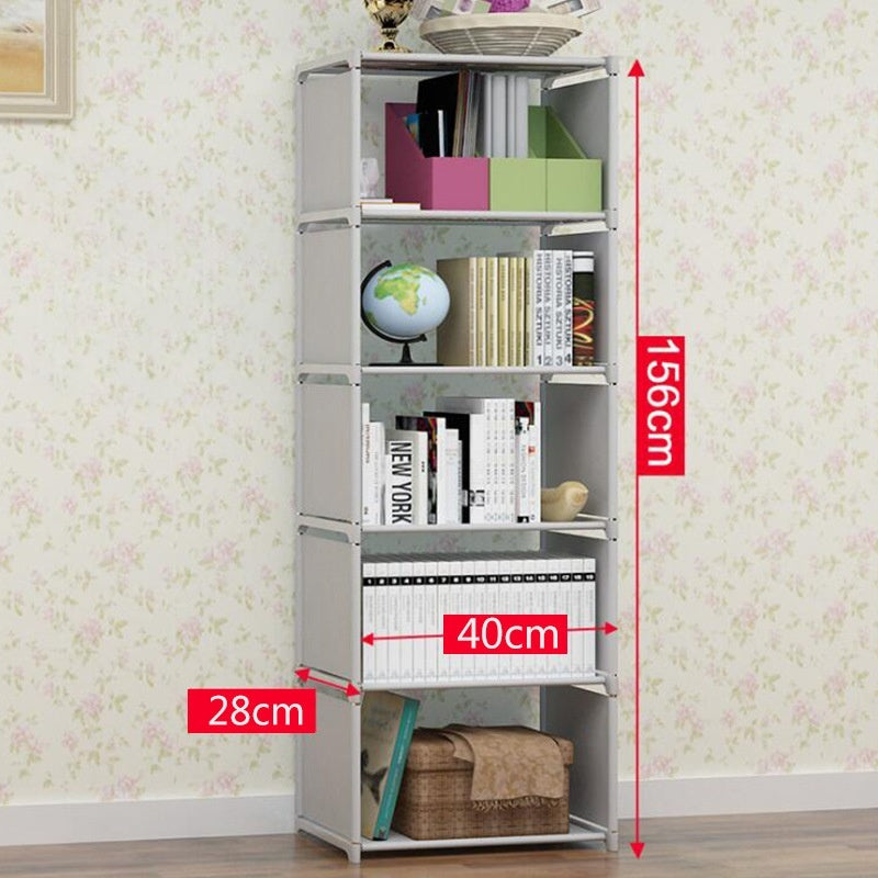 6 Tier 5 Cubes Modern Book Shelves Storage Shelf Bookcase Display Unit Organizer