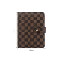 Makaron Loose-leaf Leather Cover Plaid Notebook