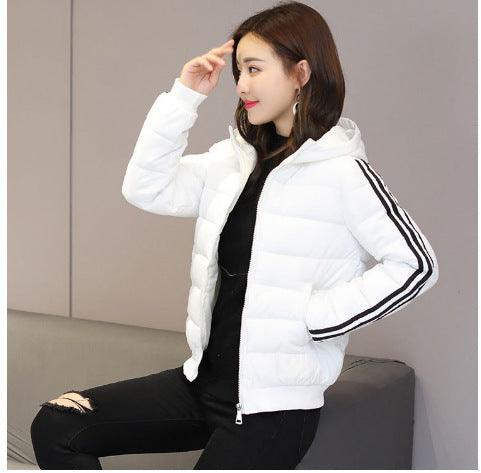Women's Clothing Short Cotton Jacket New Winter Clothes Student Clothing Slim-fit Hood Fashionable Cotton Coat