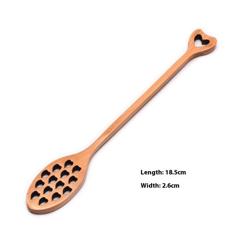 Wooden Tableware Small Wood Spoon 23cm Long Handle Bee Spoon Coffee Muddler