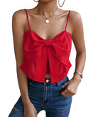 Camisole Belly-covering Bow Women's Top