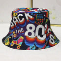 Versatile Geometric Graffiti Retro Fisherman Hat