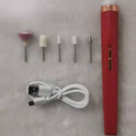 5in1 Manicure Machine Set Electric Nail Drill Polisher Cordless USB Rechargeable With LED Cutters Mill For Manicure Pedicure Accessor