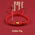 Zodiac Cinnabar All-matching Weaving Bracelet