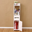 4 Tiers Modern Bathroom Furniture Cabinet Wood Slim Shelf Cupboard Storage Unit.