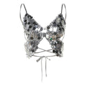 Sexy Butterfly Sequin Sling Vest