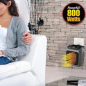 Plug-in Fan Heater, 800W Smart Portable Electric Heater With Remote Control UK