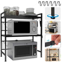 3 Tier Expandable Microwave Oven Rack Stand Storage Holder Kitchen Corner Shelf