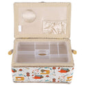 Fabric Sewing Basket Craft Box Household Sundry Storage Organizer with Handle