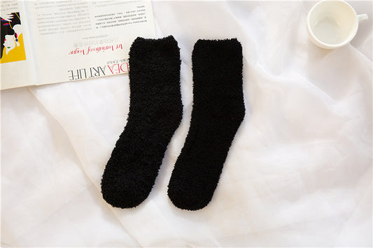 Solid Color Thick Warmth Floor Socks