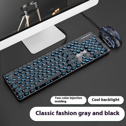 Punk Mechanical Feeling Keyboard Luminous Computer Notebook Accessories