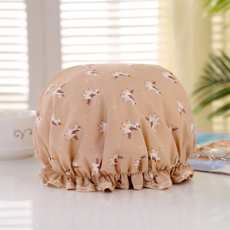 Double-layer Waterproof Shower Cap Disposable Hair