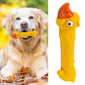 Teeth Grinding Latex Dog Toy Dental Health Durable Dog Toy Cute Yellow Duck Design Squeak Dog Toy For Teeth Boredom Relief