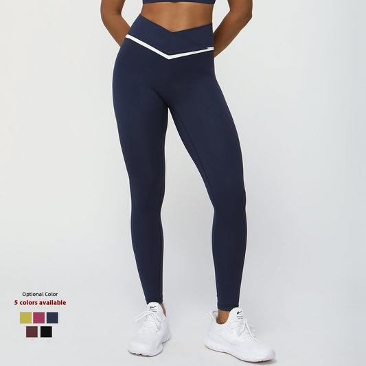 Outdoor Running Fitness Cropped V Waist Tight Sports Pants