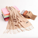 Pure Color Warm Keeping Scarf All-match Cashmere Shawl