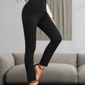 European And American High Waist Casual Sports Split High Slim Fit Comfortable Breathable Hip Lifting Yoga Leggings