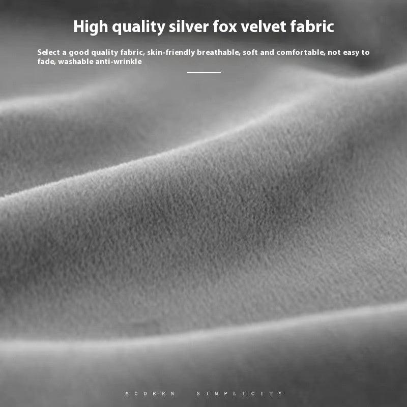 Silver Fox Velvet Sofa Hand Rail All-inclusive Protective Cover Elastic Full-cover Solid Color Household Two Pieces