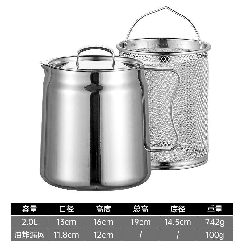 Stainless Steel Filter Oil Residue Separation Pot With Filter Screen Fried Blue