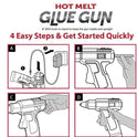 Hot Melt Glue Gun Electric Trigger Adhesive Hobby Craft DIY FREE Glue Sticks