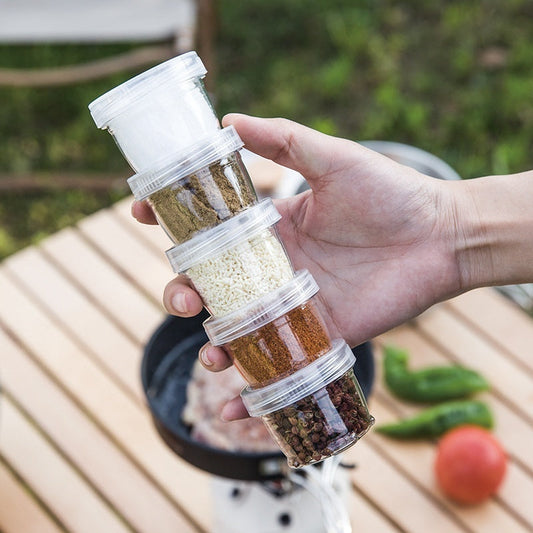 Portable Travel Picnic Condiment Dispenser Camping Seasoning Jar Barbecue Seasoning Small Bowl