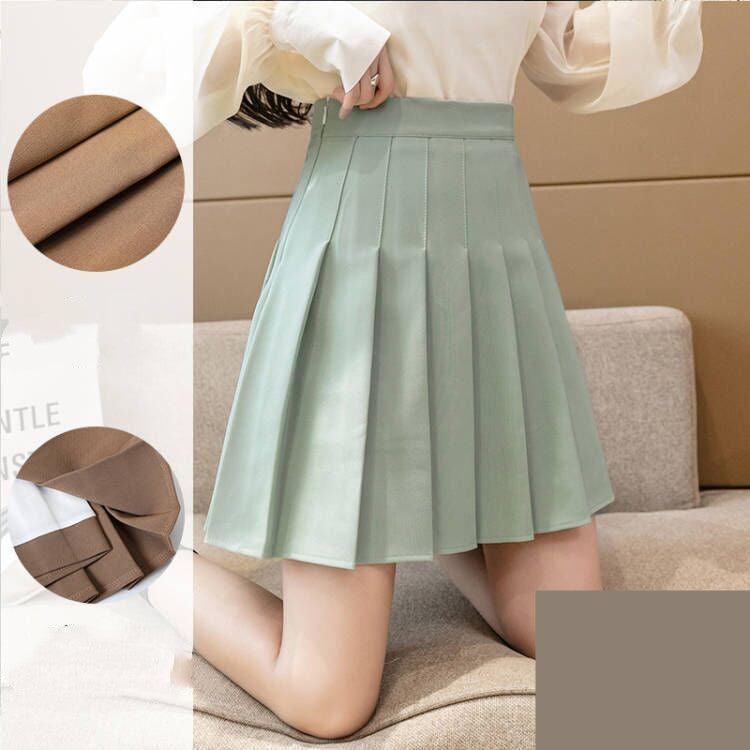 Japanese High Waist Pleated Women's Summer Skirt
