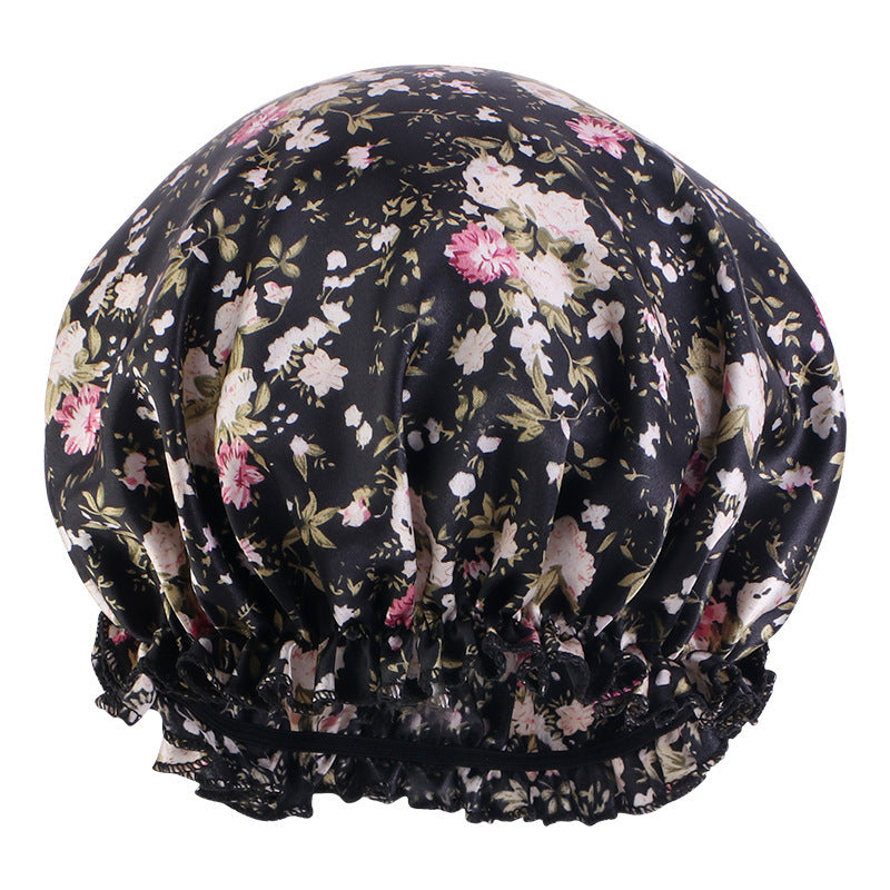 Women's Fashion Casual Butterfly Print Lace Nightcap