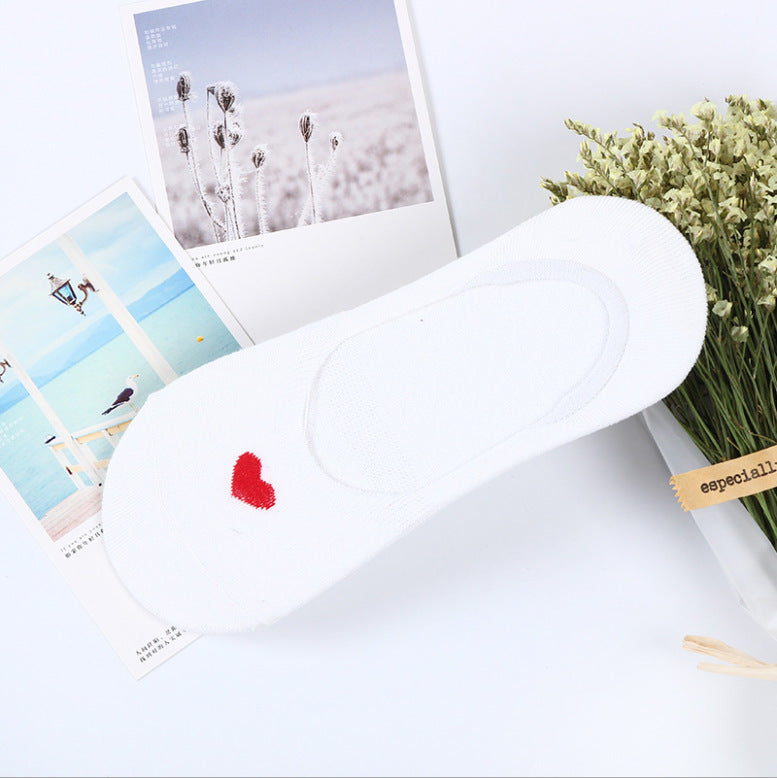 Fashion Women's Love Invisible Shallow Cotton Socks