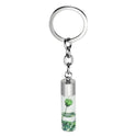 Plant Dried Flower Glass Bottle Pendant Keychain