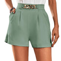 Casual Women's Elegant High Waist Crimp Straight Leg Shorts