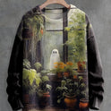 Halloween Ghost Pattern Horror Printed Sweater