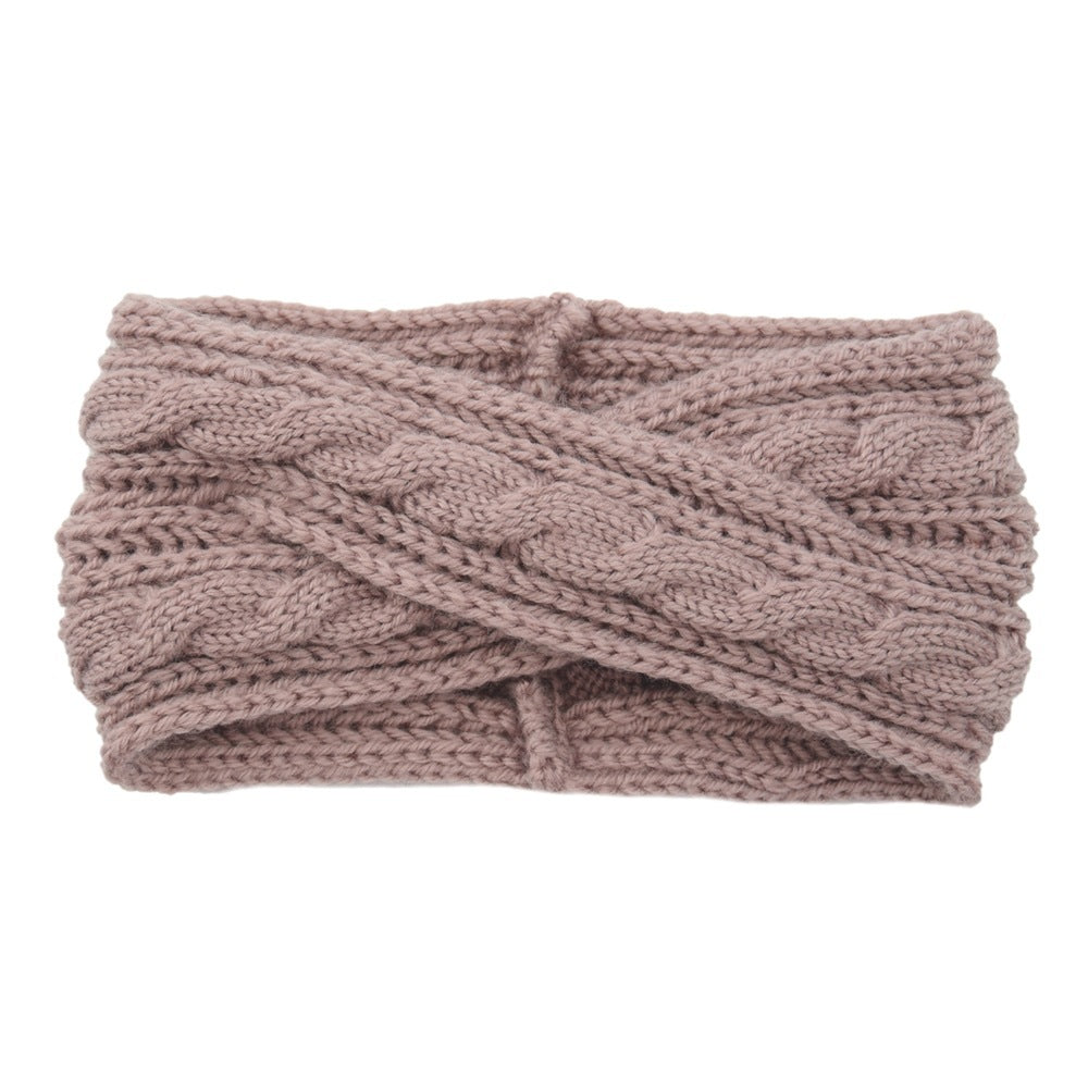 European And American Knitting Twist Cross Wool Hair Band