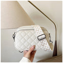 All-match Diamond Pattern Soft Leather Shoulder Messenger Bag