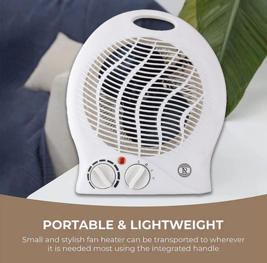 Fan Heater Portable Electric Hot Warm Air Upright Overheat Protection