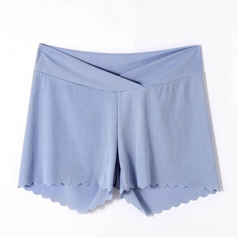 Pregnant Women's Safety Pants Summer Thin Low Waist Wide Leg Anti-exposure Shorts