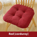 Cotton And Linen Chair Cushion Thickened Non-slip Corduroy Pearl
