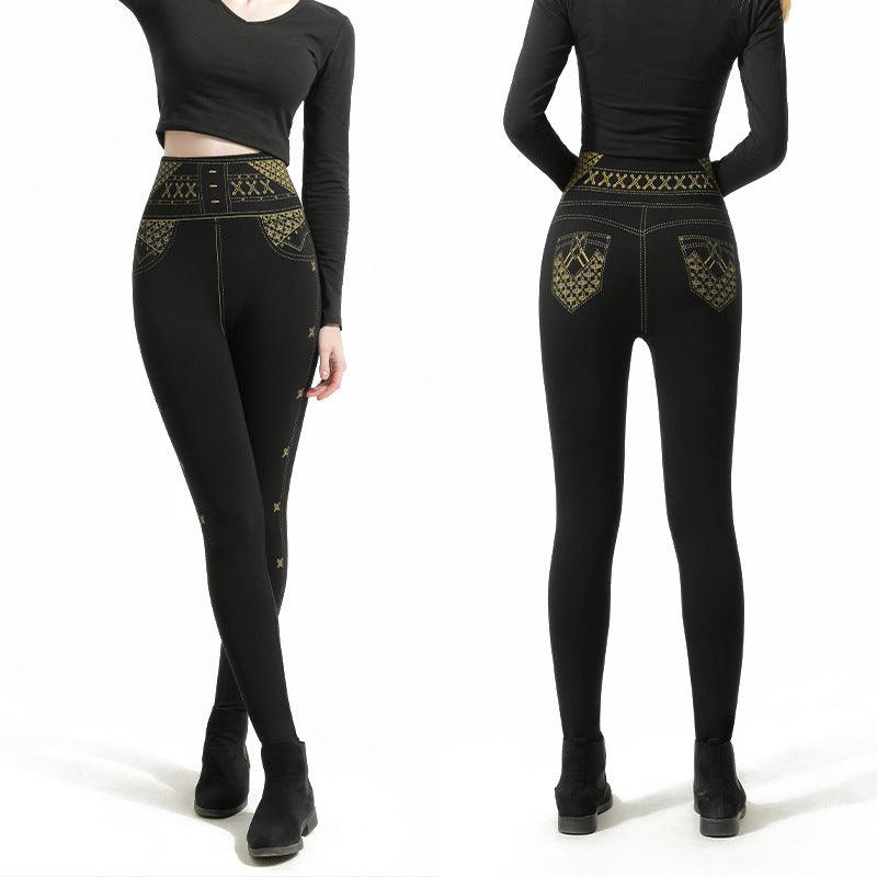 Women's Fashionable Printed Slim-fit Slimming Hip Raise Pencil Pants