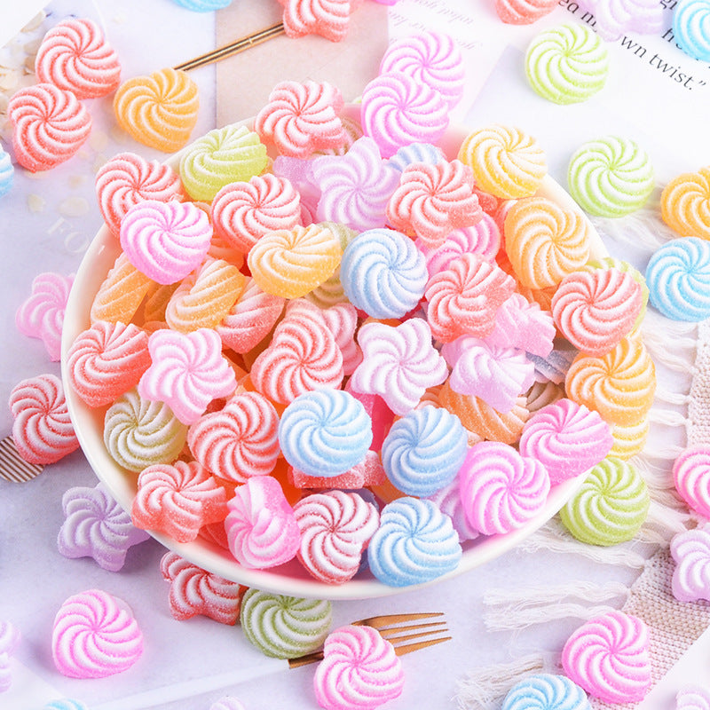 Simulation Vortex Candy Handmade Diy Hairpin Material Resin Accessories